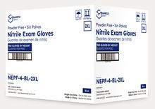 View 2 of Dark Blue Nitrile Exam 4 Mil Gloves