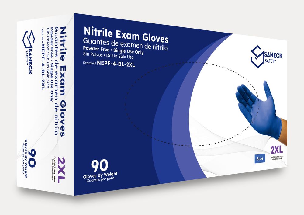 Dark Blue Nitrile Exam 4 Mil Gloves