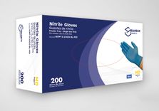 View 1 of Blue Nitrile Powder Free 3.0 Mil Gloves