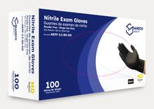 View 1 of Black Nitrile Exam 3.5 Mil Gloves