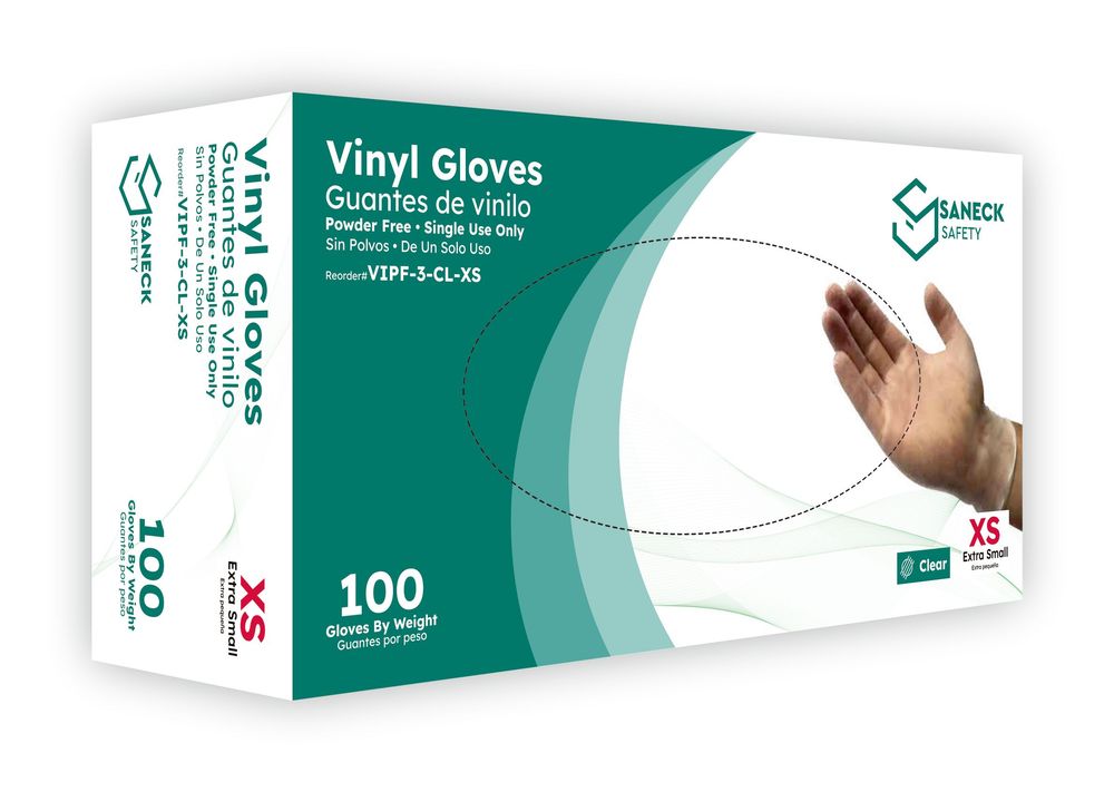 Clear Vinyl Powder Free Gloves