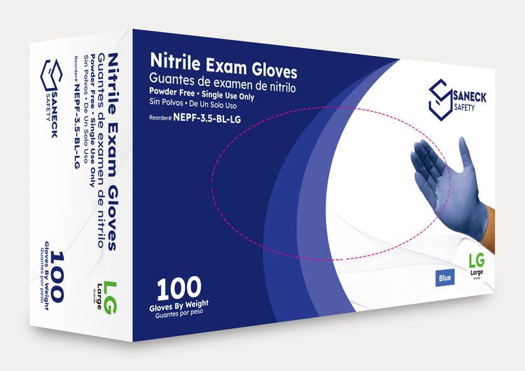 Violet Blue Nitrile Exam 3.5 Mil Gloves