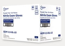 View 2 of Violet Blue Nitrile Exam 3.5 Mil Gloves