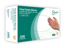 View 1 of Clear Vinyl Powder Free Exam Gloves